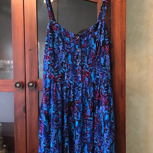Express sundress in a fun blue print. Size XS - Picture 2 of 13